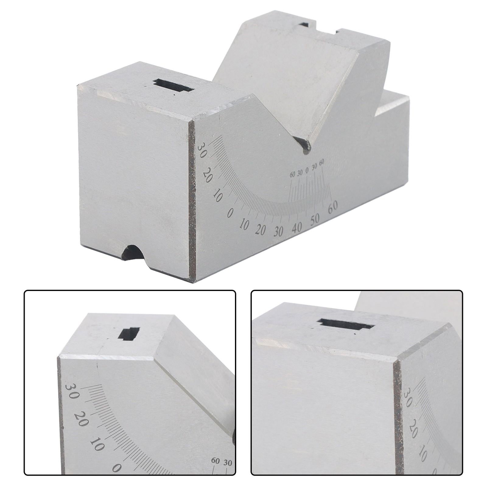 4”x1-13/16" Precision Angle Block with 0-60° V Groove for Machining