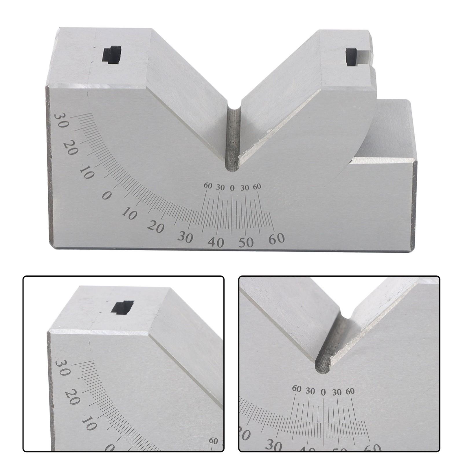 4”x1-13/16" Precision Angle Block with 0-60° V Groove for Machining
