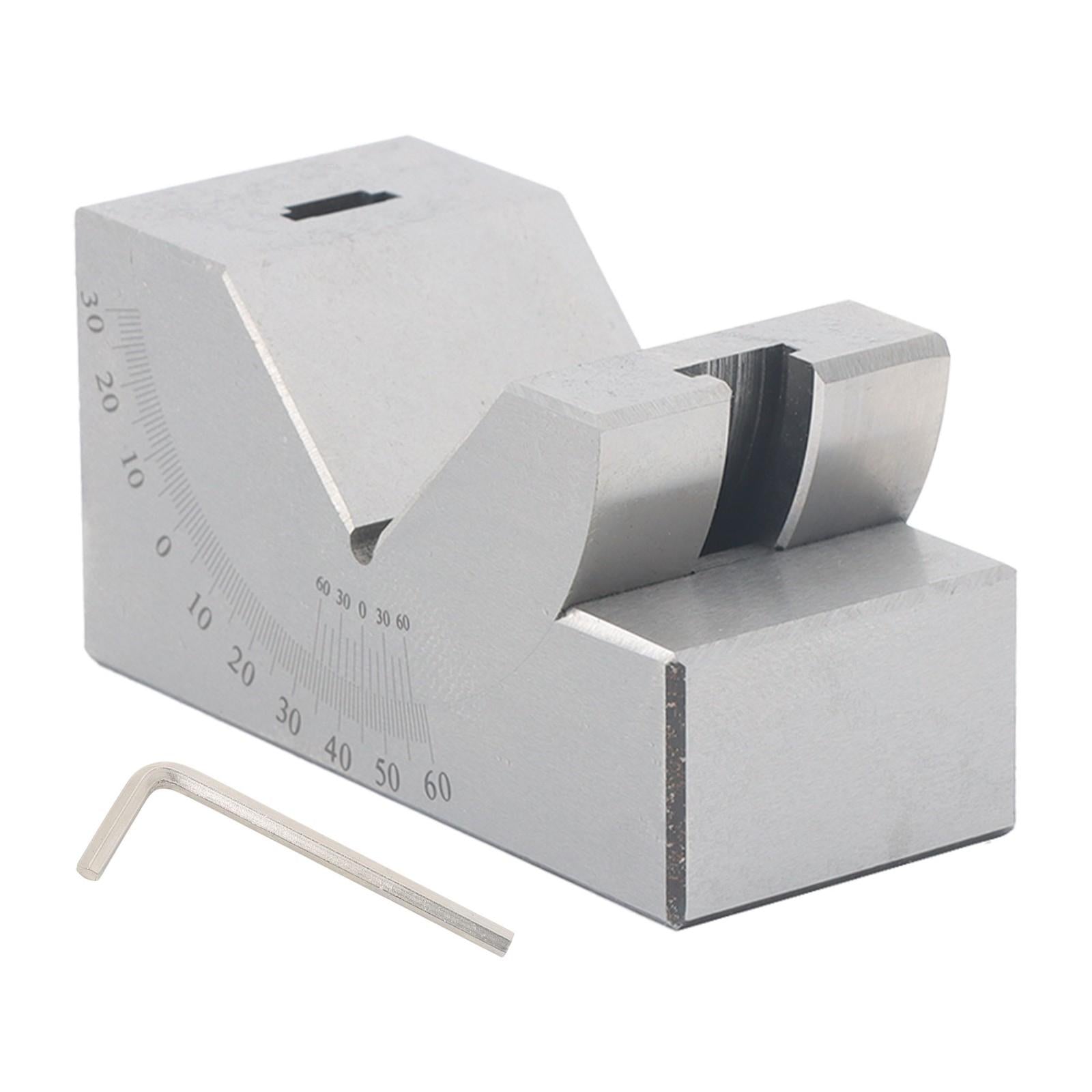 4”x1-13/16" Precision Angle Block with 0-60° V Groove for Machining
