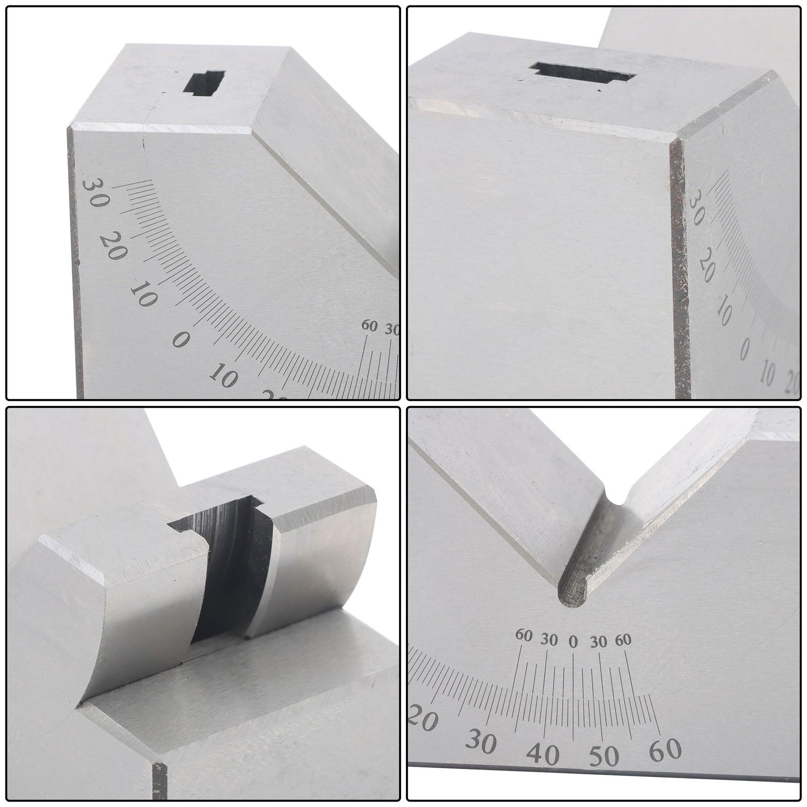 4”x1-13/16" Precision Angle Block with 0-60° V Groove for Machining