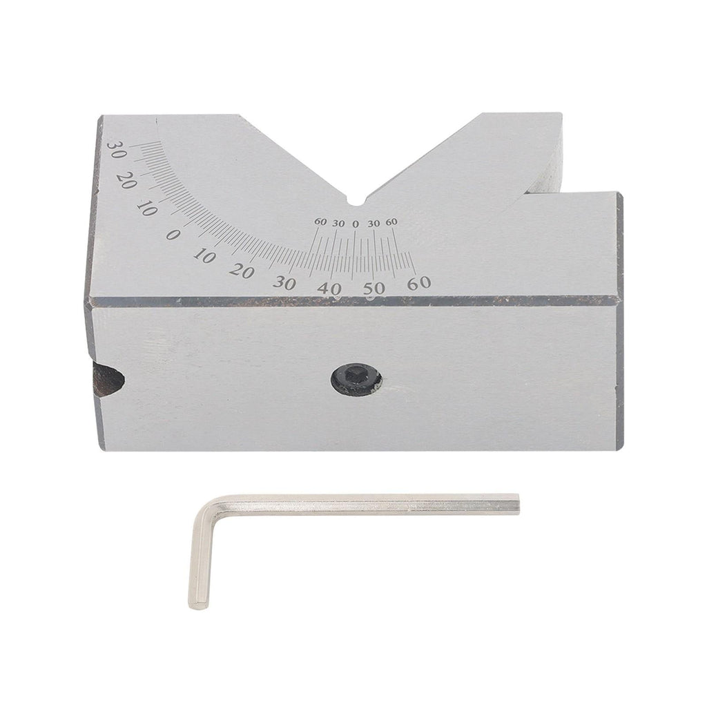 4”x1-13/16" Precision Angle Block with 0-60° V Groove for Machining