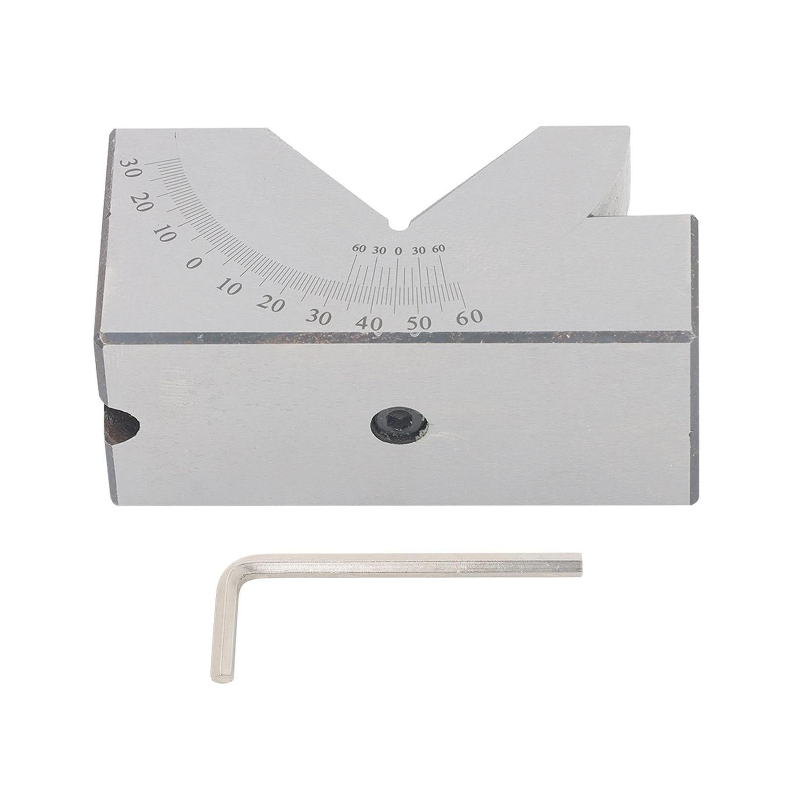 4”x1-13/16" Precision Angle Block with 0-60° V Groove for Machining