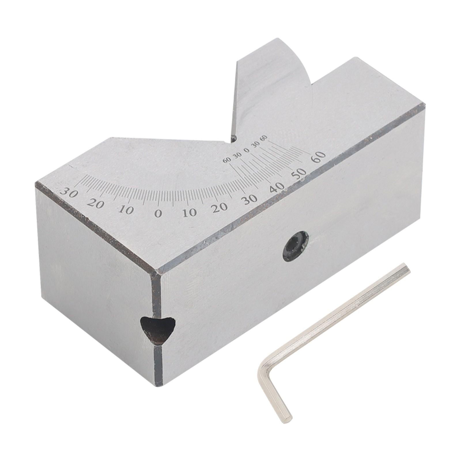 4”x1-13/16" Precision Angle Block with 0-60° V Groove for Machining