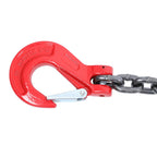 3/8inch 6ft Chain Sling Double Legs with Grab Hooks 11000 lbs Capacity G80 Red