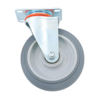 8 Pcs 5 In Grey Non-Braked Heavy Duty Swivel Caster Wheels (4 Fixed, 4 Rotating)