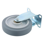 8 Pcs 5 In Grey Non-Braked Heavy Duty Swivel Caster Wheels (4 Fixed, 4 Rotating)