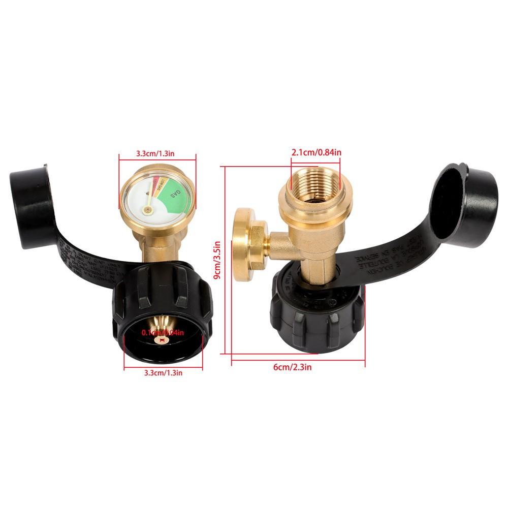 6 Pack Propane Tank Gauge Level Indicator Leak Detector Gas Pressure Meter QCC1