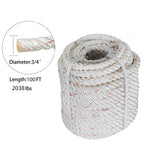 3/4" × 100' 2038Lbs Arborist Tree  Rope Bull Rope Braided Polyester Rope