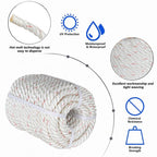 3/4" × 100' 2038Lbs Arborist Tree  Rope Bull Rope Braided Polyester Rope
