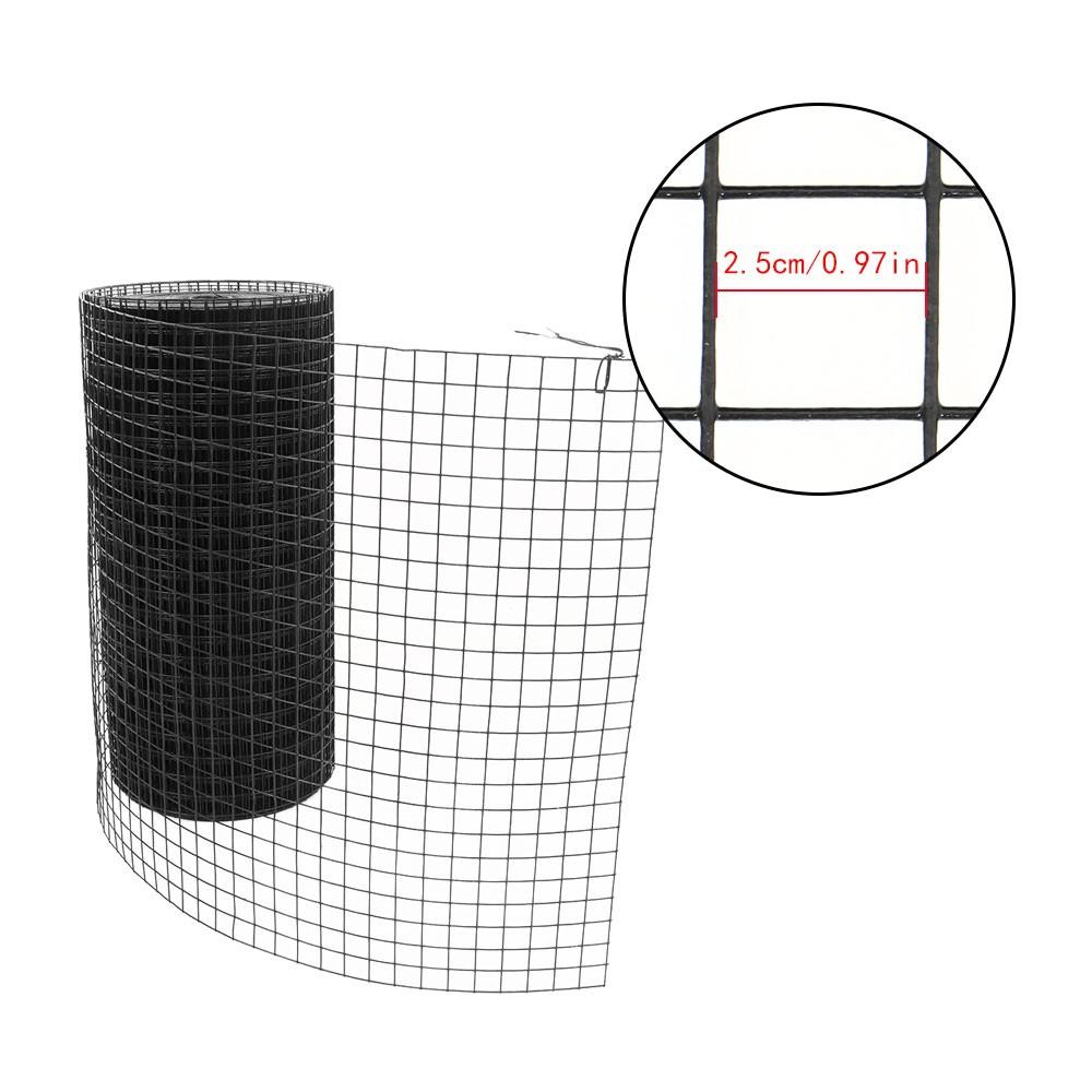 Black Dip Plastic  1"x1" Electric Welding Mesh 24" x 100' For Plant Garden Net