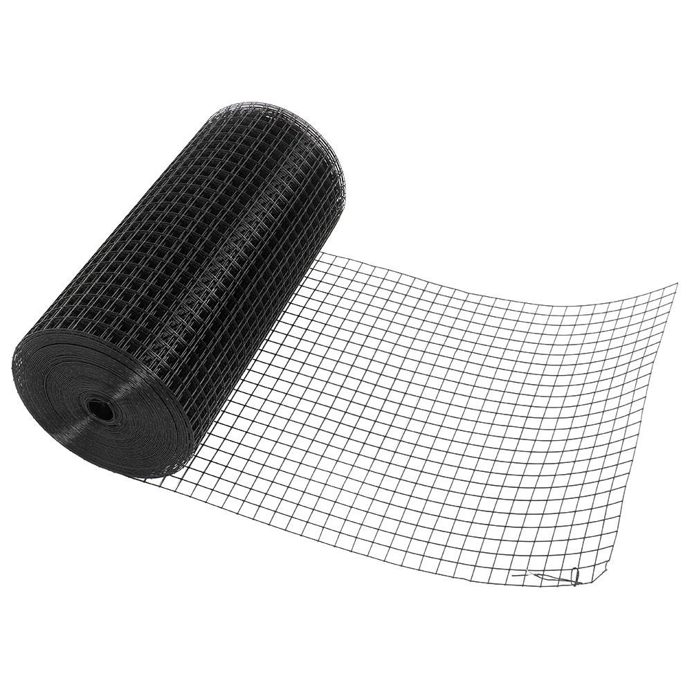 Black Dip Plastic  1"x1" Electric Welding Mesh 24" x 100' For Plant Garden Net
