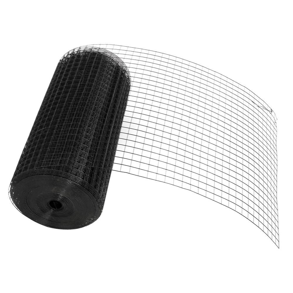 Black Dip Plastic  1"x1" Electric Welding Mesh 24" x 100' For Plant Garden Net