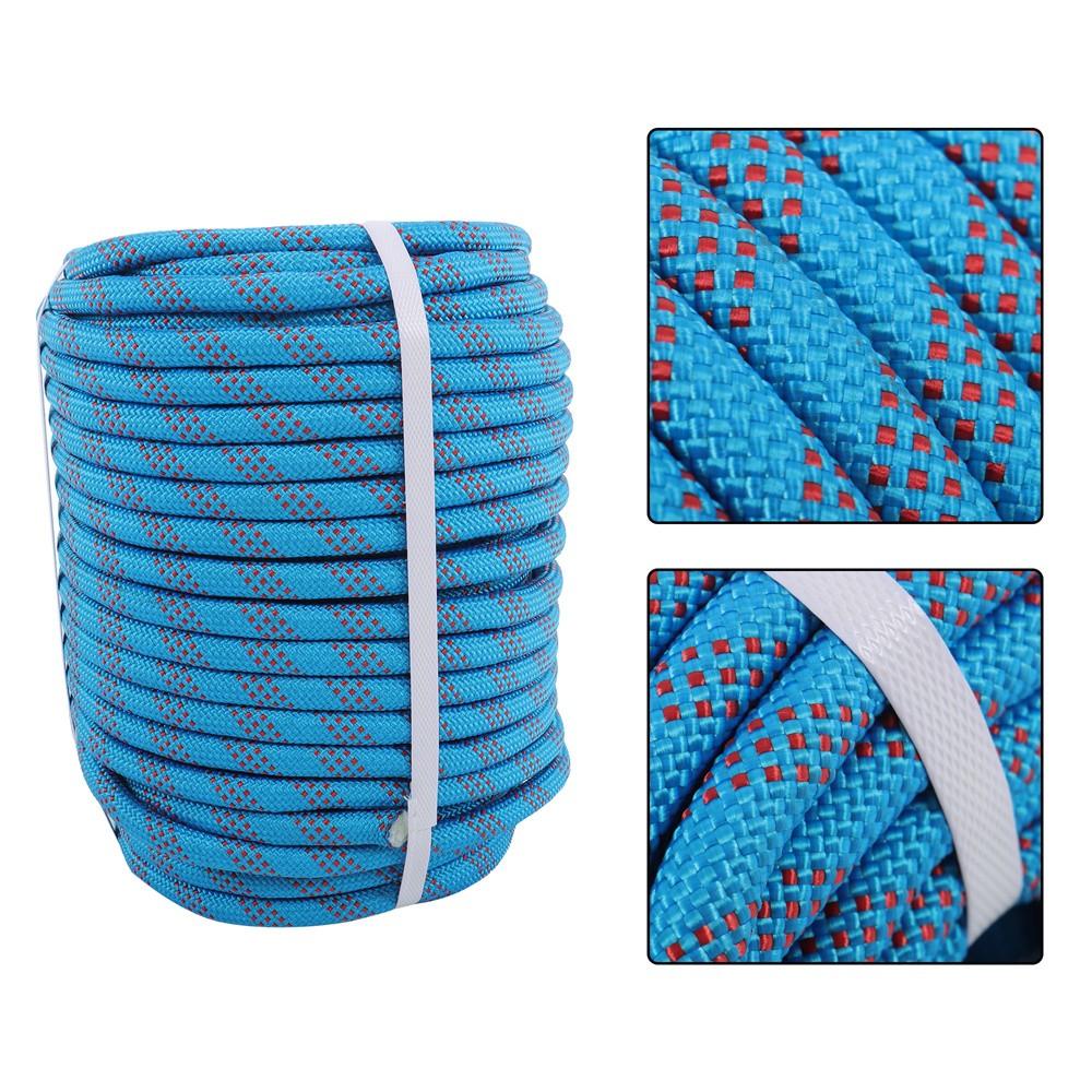 1/2"×200' 48 Strands Polyester Braided Arborist Rope Blue & Red Rigging Rope