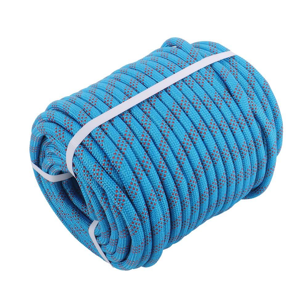 1/2"×200' 48 Strands Polyester Braided Arborist Rope Blue & Red Rigging Rope