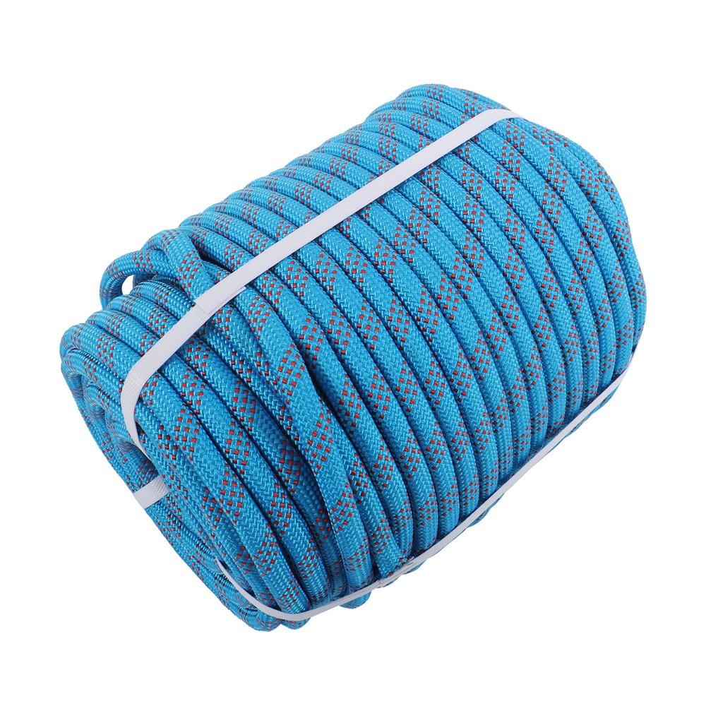 1/2"×200' 48 Strands Polyester Braided Arborist Rope Blue & Red Rigging Rope