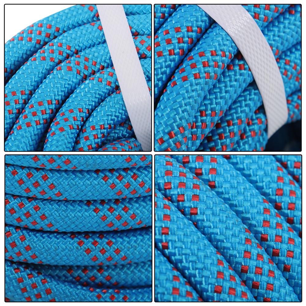 1/2"×200' 48 Strands Polyester Braided Arborist Rope Blue & Red Rigging Rope