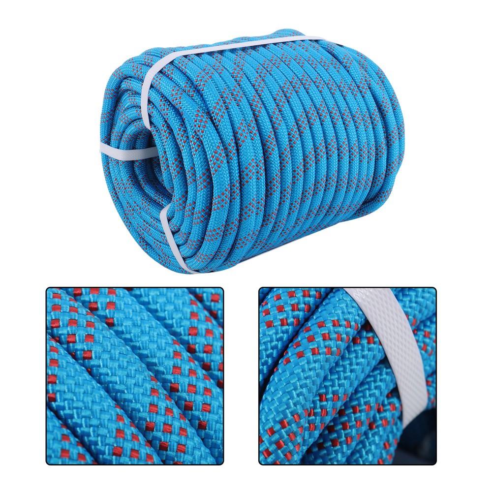 1/2"×200' 48 Strands Polyester Braided Arborist Rope Blue & Red Rigging Rope