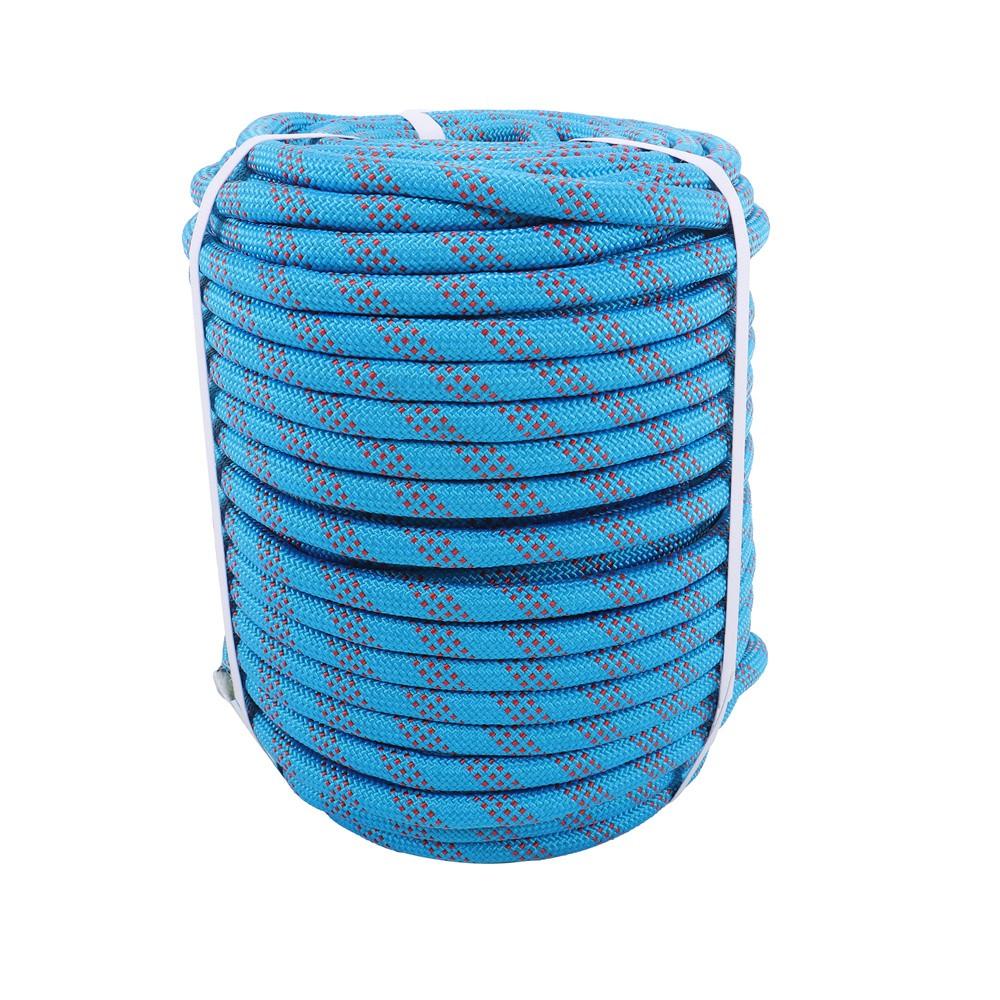 1/2"×200' 48 Strands Polyester Braided Arborist Rope Blue & Red Rigging Rope