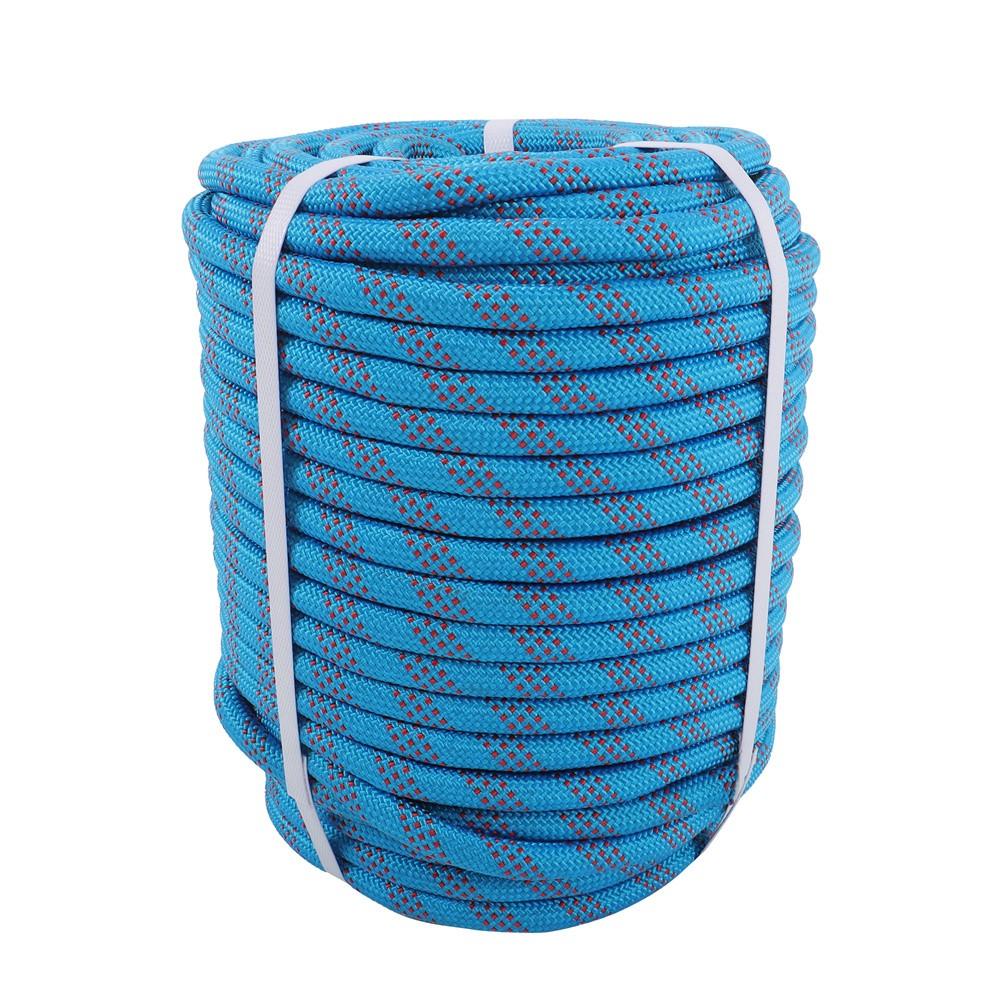 1/2"×200' 48 Strands Polyester Braided Arborist Rope Blue & Red Rigging Rope