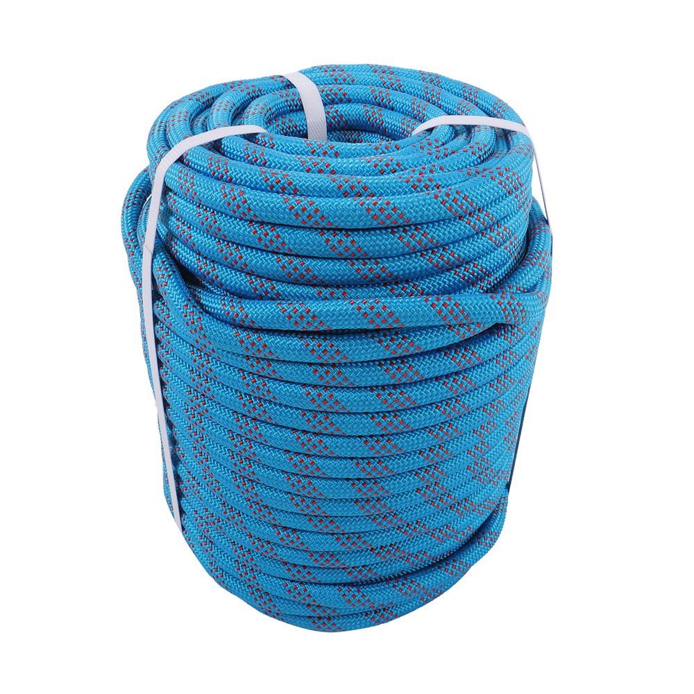 1/2"×200' 48 Strands Polyester Braided Arborist Rope Blue & Red Rigging Rope