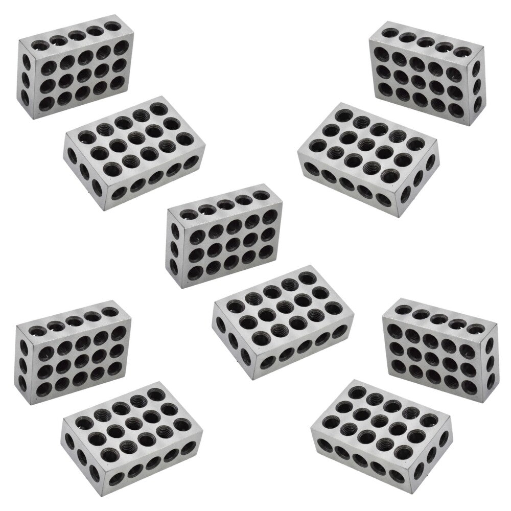 High Precision 1-2-3 Blocks 23 Holes .0002" Machinist 123 Jig 5 Matched Pair