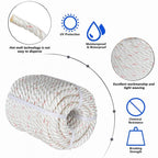 2038Lbs Arborist Tree  Rope Bull Rope Braided Polyester Rope 3/4" × 100'