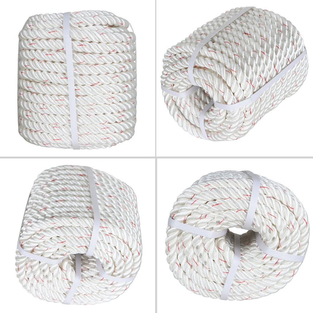 2038Lbs Arborist Tree  Rope Bull Rope Braided Polyester Rope 3/4" × 100'
