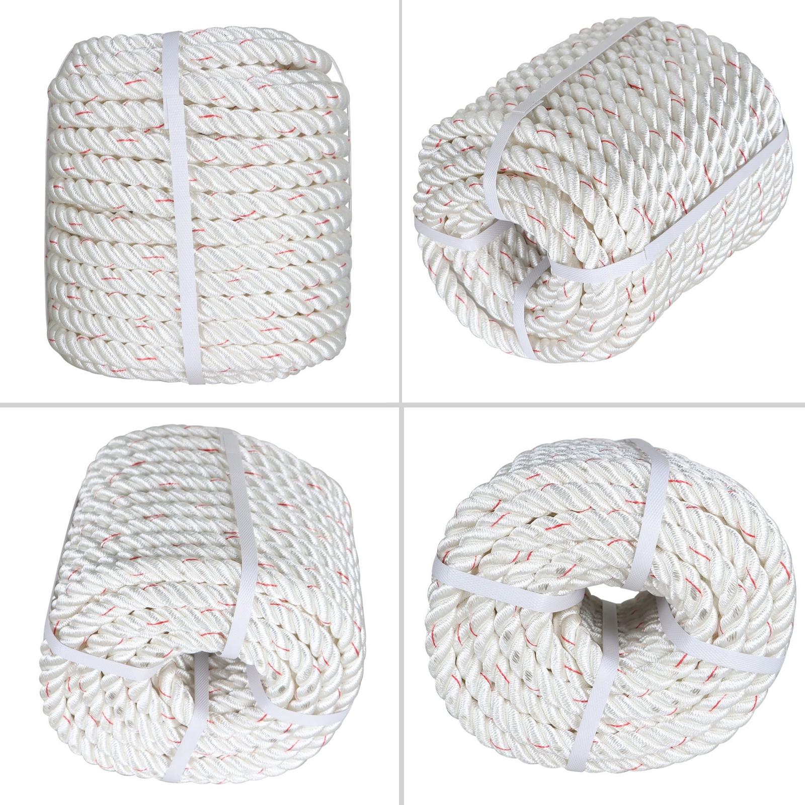 2038Lbs Arborist Tree  Rope Bull Rope Braided Polyester Rope 3/4" × 100'
