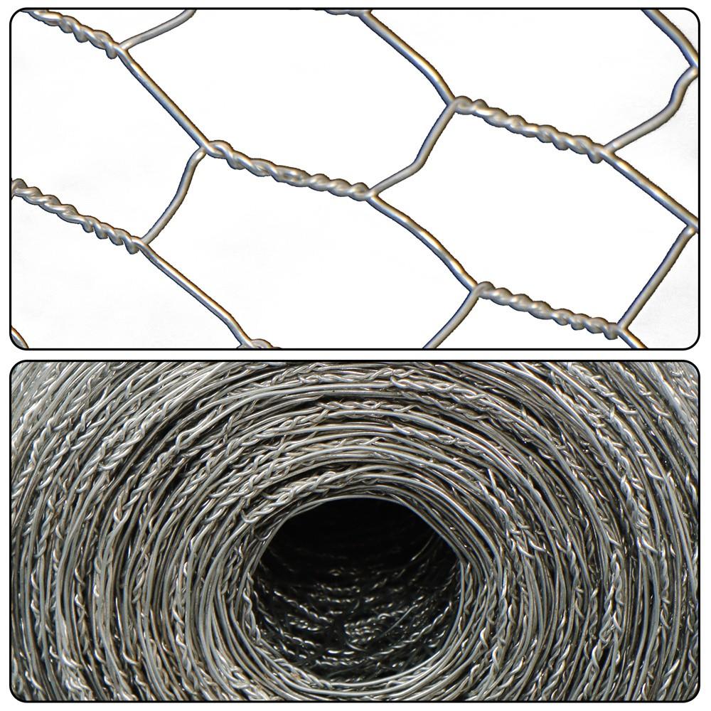 24In×100FT Chicken Wire Fencing Mesh Metal Floral Chicken Wire Fence 1" Hole