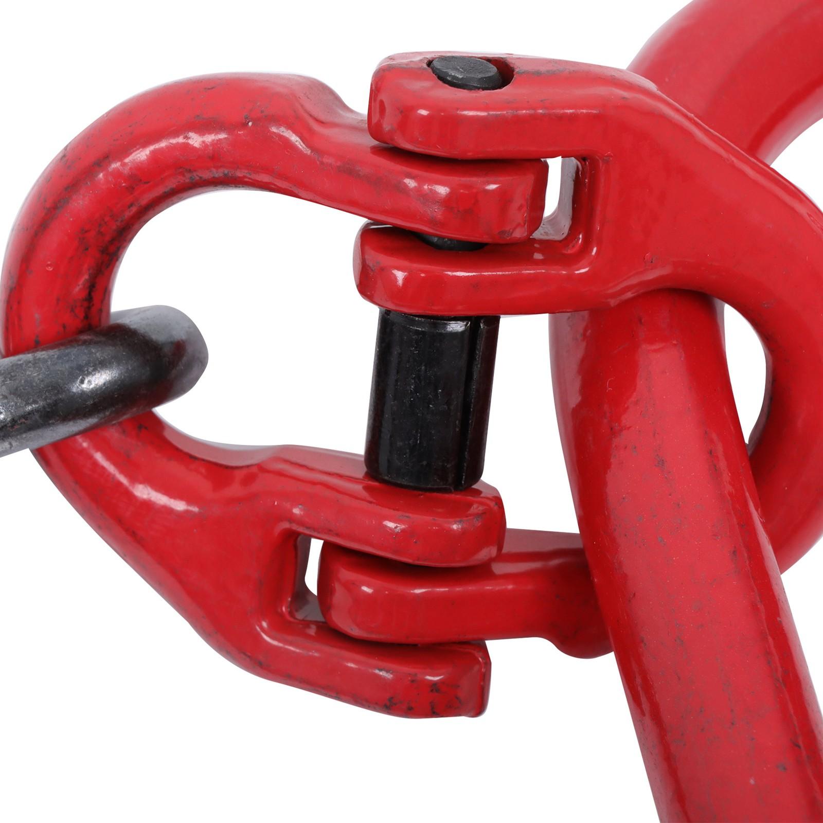 4 Ton/8800 lbs Capacity 3/8" x 5' G80 Chain Sling Double Legs w/ Grab Hooks