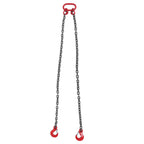 4 Ton/8800 lbs Capacity 3/8" x 5' G80 Chain Sling Double Legs w/ Grab Hooks