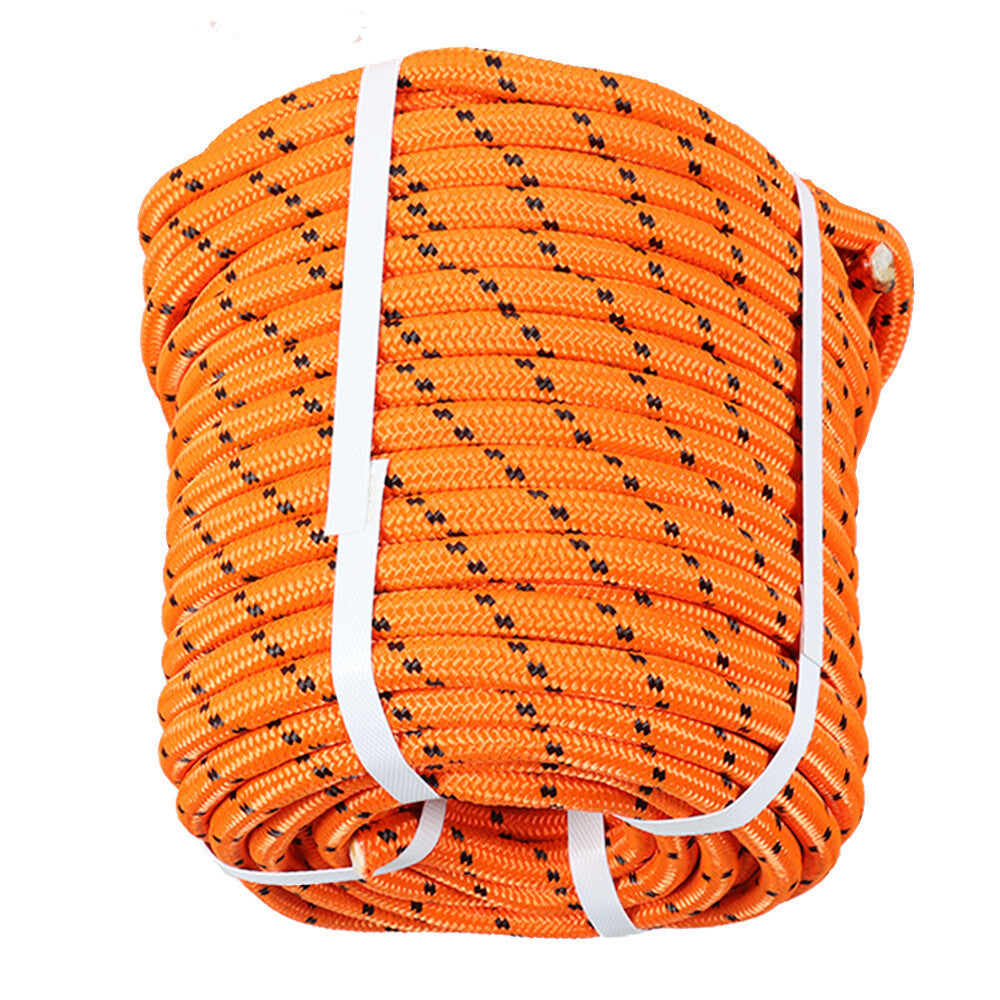 6180Lbs Breaking Strength Bull Rope Orange 1/2"×200' Double Braid Polyester Rope
