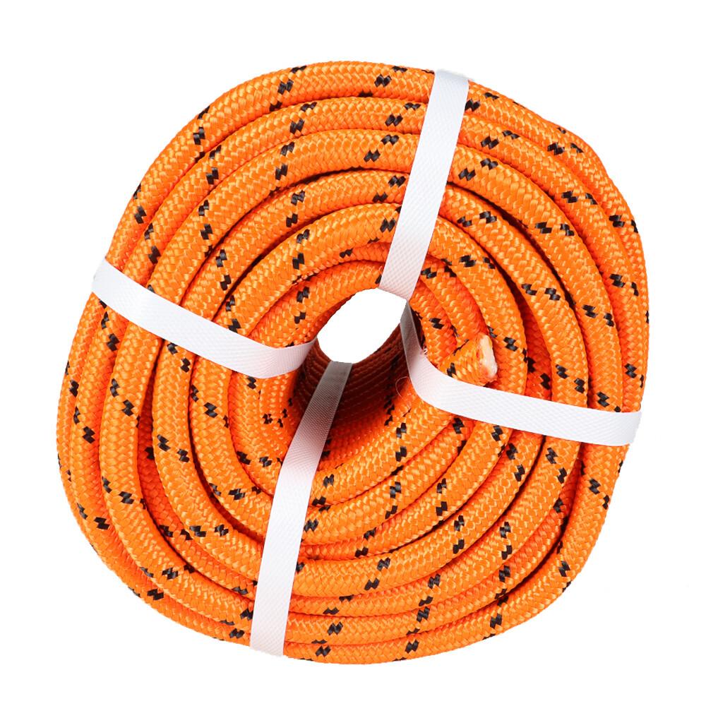 6180Lbs Breaking Strength Bull Rope Orange 1/2"×200' Double Braid Polyester Rope