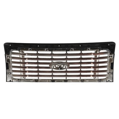 Front Bumper Grill Painted Black Chrome Frame Trim for 2009-2014 for Ford F150