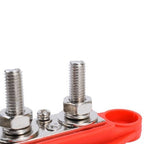 Red Black 5 16 4 Stud Power Distribution Busbar Bus Bar with Cover Fast Ship