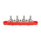 Red Black 5 16 4 Stud Power Distribution Busbar Bus Bar with Cover Fast Ship