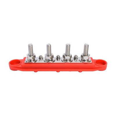 Red Black 5 16 4 Stud Power Distribution Busbar Bus Bar with Cover Fast Ship