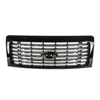 Front Bumper Grill Painted Black Chrome Frame Trim for 2009-2014 for Ford F150