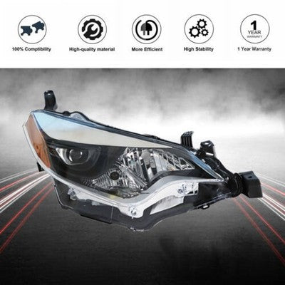 Headlight For Toyota Corolla 2014-2016 Headlamps Passenger Side Clear RH Housing