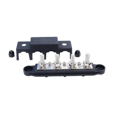 Red Black 5 16 4 Stud Power Distribution Busbar Bus Bar with Cover Fast Ship