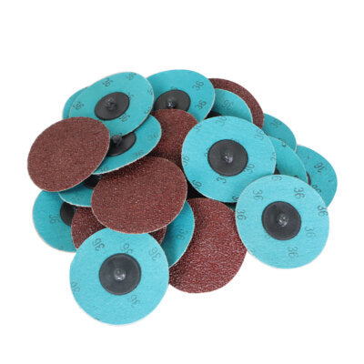 25PCS 3 inch 36 Grit Aluminum Oxide Roll Lock Die Grinder Sanding Grinding Disc