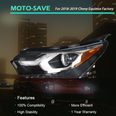 Fit For Chevy Equinox 2018-2019 Factory Headlight Assembly Set Driver Left Side
