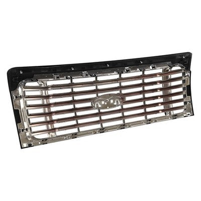 Front Bumper Grill Painted Black Chrome Frame Trim for 2009-2014 for Ford F150