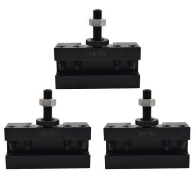 3Pcs CXA #2 250-302 Quick Change Tool Post Boring Turning & Facing Holder Lathe