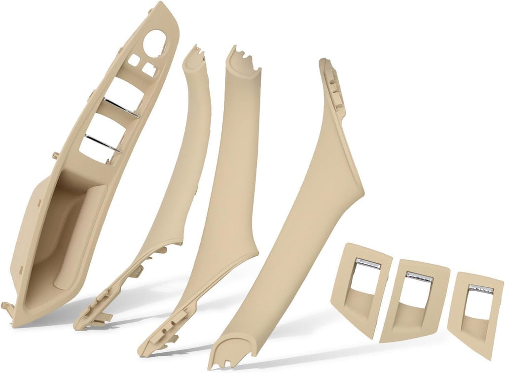 Beige Inner Door Handle Pull Trim Cover for BMW 5 Series F10 F11 2010-2016