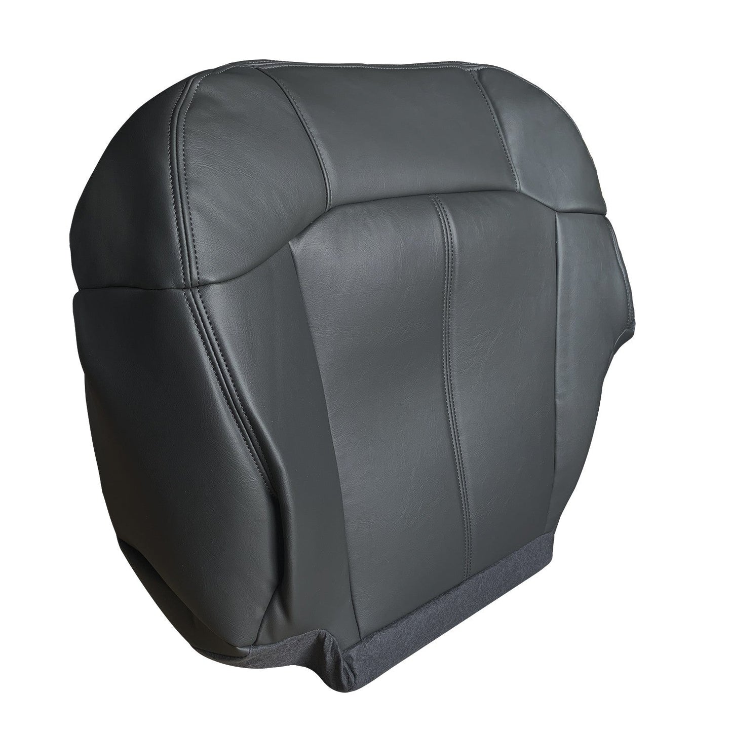 Driver Passenger Leather Seat Cover Black for GMC Sierra Silverado 1999 2002