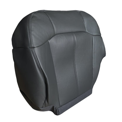 Driver Passenger Leather Seat Cover Black for GMC Sierra Silverado 1999 2002
