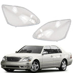 Front Headlight Lens Headlamp Cover Left Right Pair for Lexus LS430 2004 06