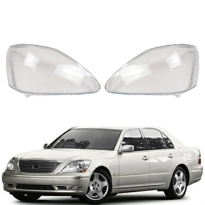 Front Headlight Lens Headlamp Cover Left Right Pair for Lexus LS430 2004 06