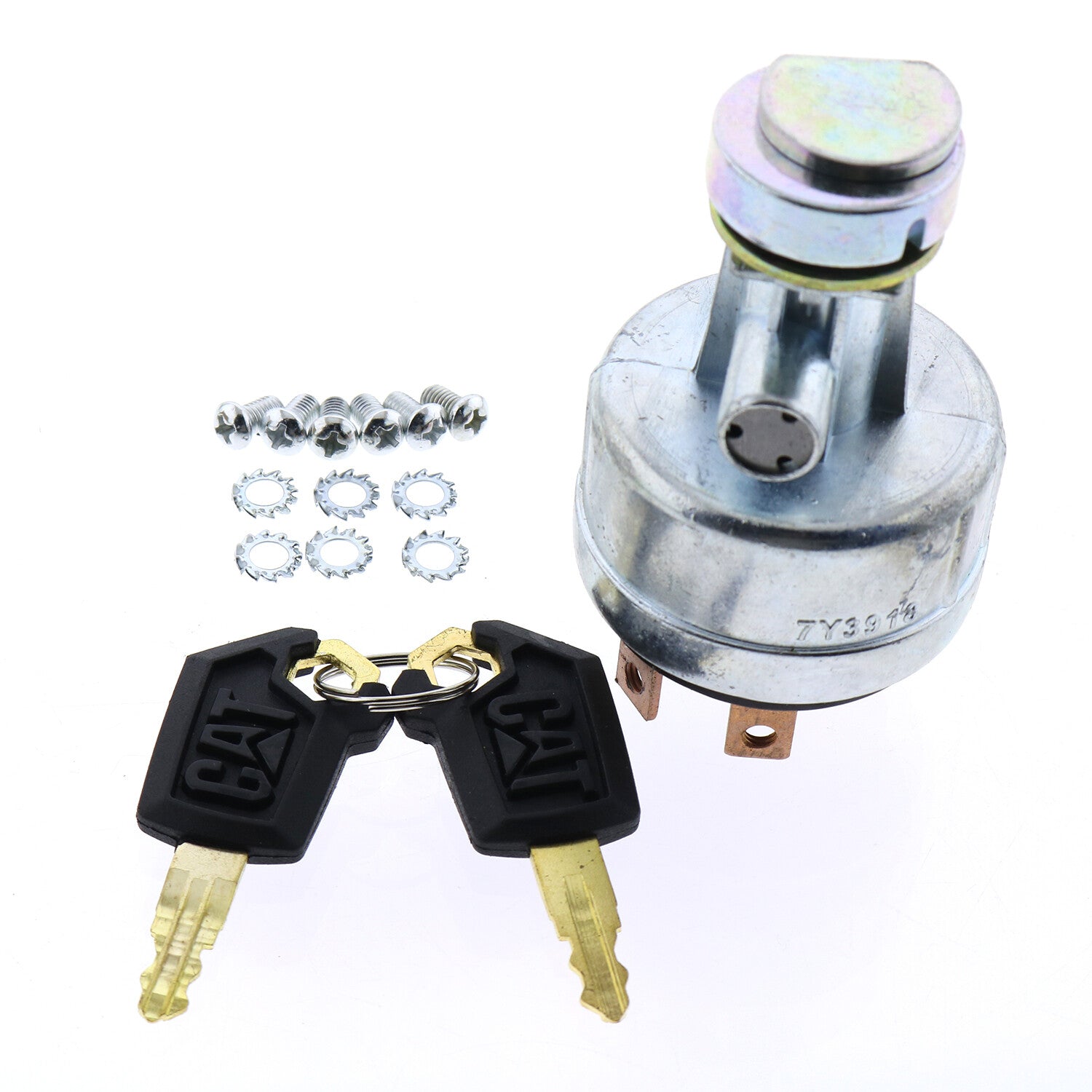 6 Terminal Ignition Switch W/ 2 key Fits Caterpillar Cat 3046 3066